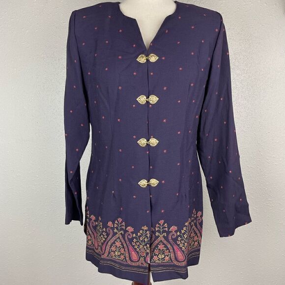 Willow Ridge Button Down Top Size 6 Petite EUC - Picture 1 of 7